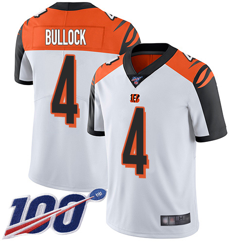 Cincinnati Bengals Limited White Men Randy Bullock Road Jersey NFL Footballl 4 100th Season Vapor Untouchable